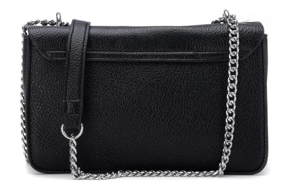 Bolso bandolera mujer Xti 184532 negro – Bolso elegante efecto piel con cremallera y certificado vegano