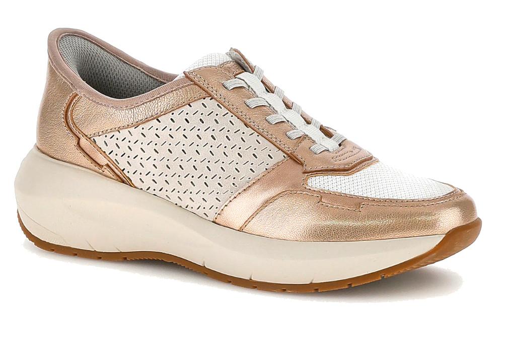 Zapatillas deportivas Stonefly 223603 Twins 10 Gris Claro Mujer | Piel Laminada con Tecnología Blufit