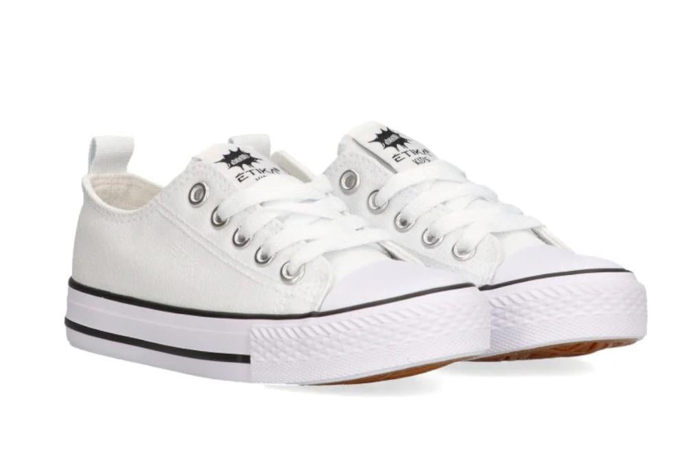 Zapatillas de lona infantiles Etika TREVISO 52421 en blanco