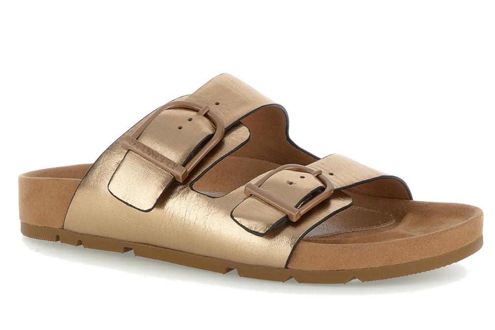 Sandalias planas Stonefly Sibil W 4 Oro 222420 para Mujer en Piel Laminada