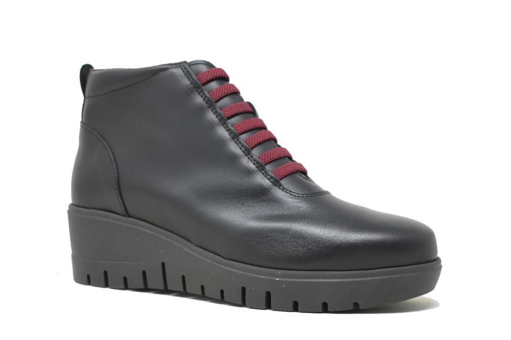 Botines con cuña Chamby 1906 en negro para mujer