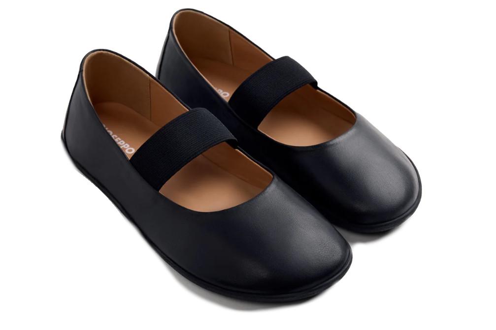 Bailarinas barefoot de piel Gioseppo Malakisi 79018 negro – calzado minimalista y cómodo