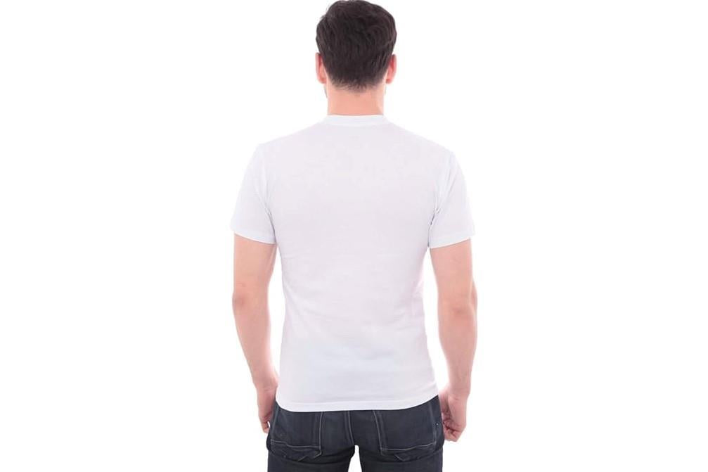 Camsieta de manga corta Vans Left Chest Logo tee en blanco