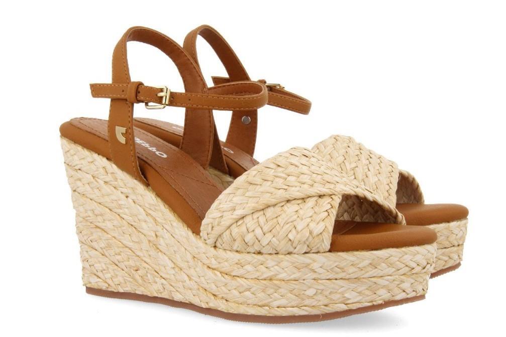 Sandalias con cuña de yute Gioseppo ALLKAJ 71130 en natural para mujer