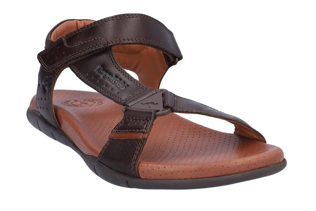 Sandalias Hombre Kangaroos 1003-8 Marrón de Piel – Comodidad, Frescura y Estilo Casual
