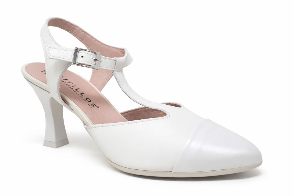 Zapatos de tacón Pitillos 11193 en color blanco para mujer