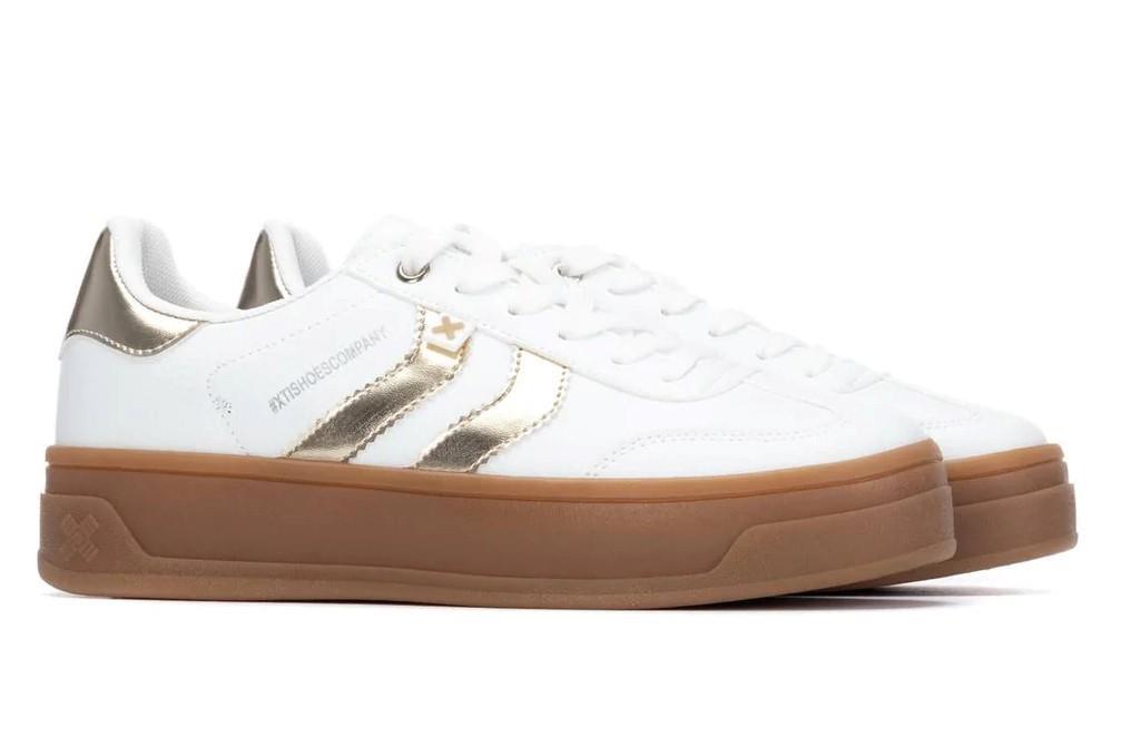 Zapatillas deportivas planas de mujer Xti 14458502 en color blanco