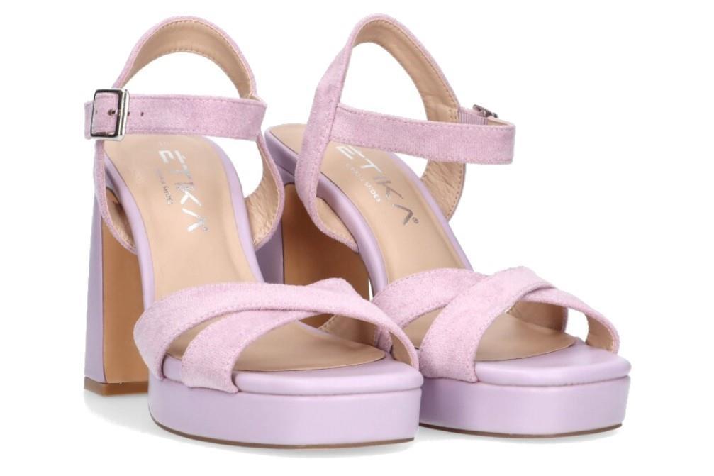 Sandalias de fiesta de tacón alto Etika 90013 en malva