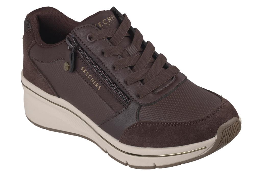 Zapatillas deportivas con cuña Skechers Billion Flex Luxe Up 190370 marrones para mujer