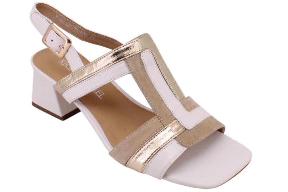 Sandalias de tacón Regarde Le Ciel Amalia-06 en blanco para mujer