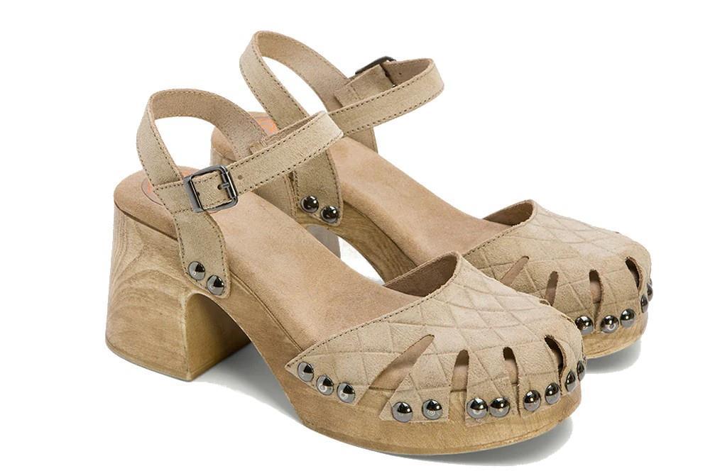 Sandalias de tacón Porronet Margot 3079 en arena