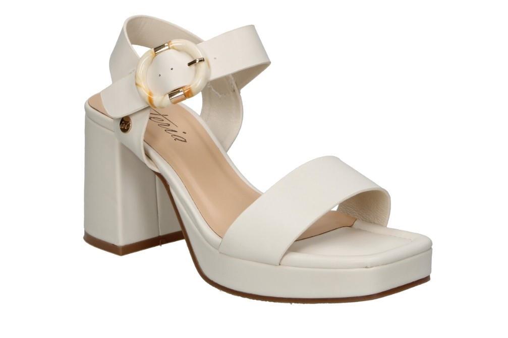 Sandalias de tacón alto Isteria 23027 en beige para mujer
