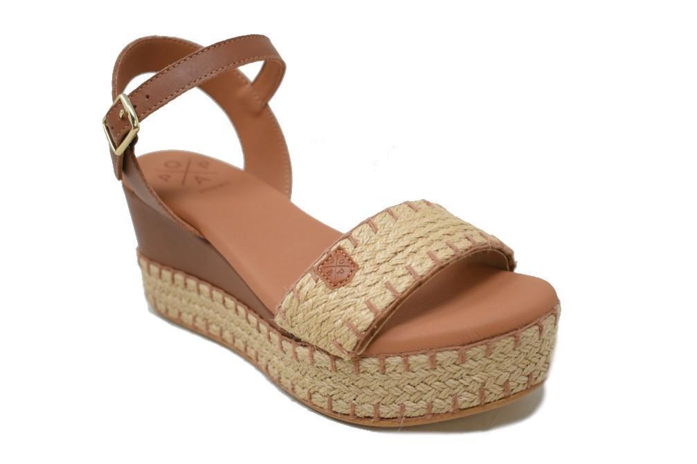 Sandalias con cuña Popa Arambol Galeria en cuero para mujer