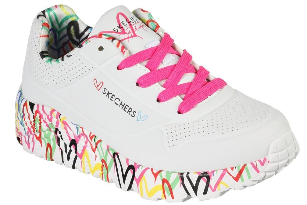 Zapatillas Sechers x JGoldcrown: Uno Lite - Lovely Luv en blanco para mujer