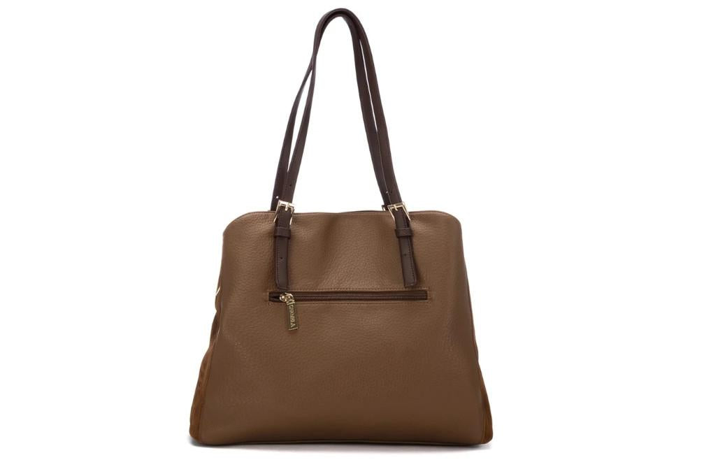 Bolso Shopper Carmela 186232 en camel para mujer de Serraje para Hombro