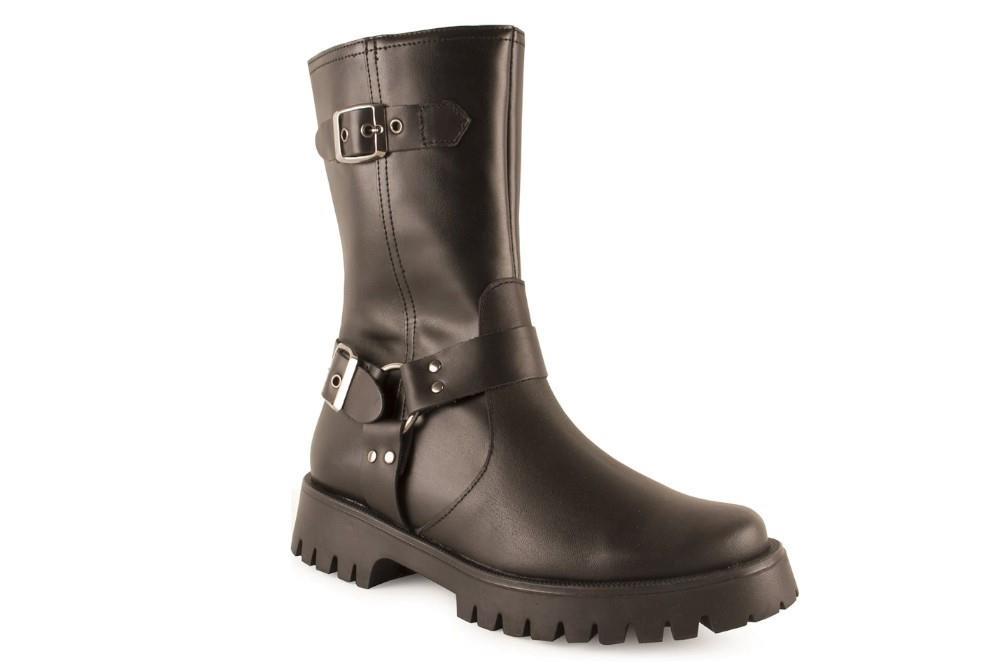 Botín biker Tekila 15 para mujer color negro