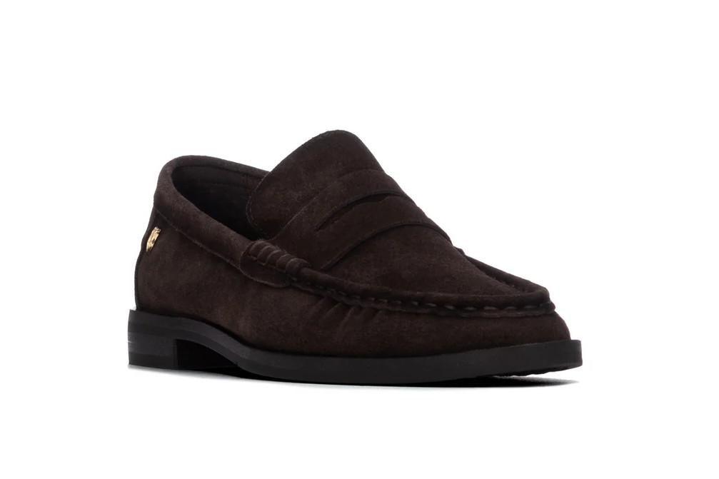Mocasines planos de Serraje Carmela 164389 Marrón Chocolate Mujer