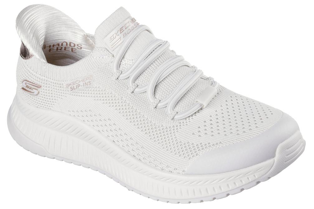 Zapatillas Mujer Skechers Slip-Ins BOBS Squad 4 Dire Step Blanco | Memory Foam y Stretch Fit®