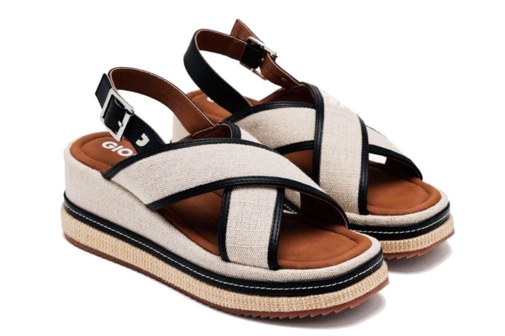 Sandalias con cuña Gioseppo BELLIGAN 74265 en negro