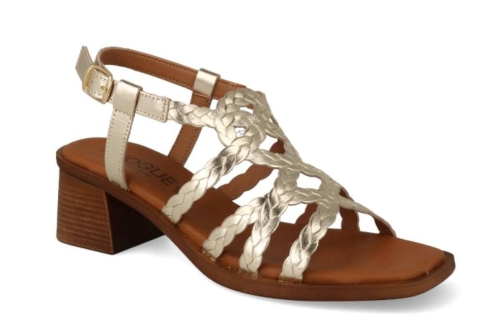 Sandalias de tacón InVogue S-1078 en platino para mujer