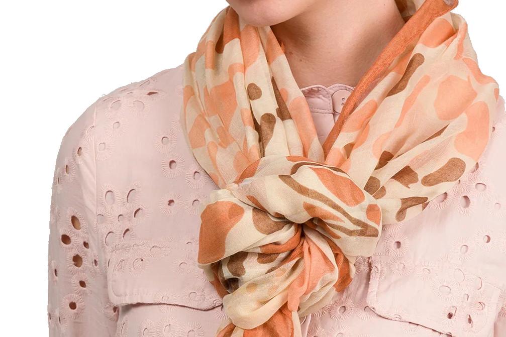 Pañuelo Estampado Mujer Anekke Gaia 42480-062 Naranja – Pañuelo Largo y Grande
