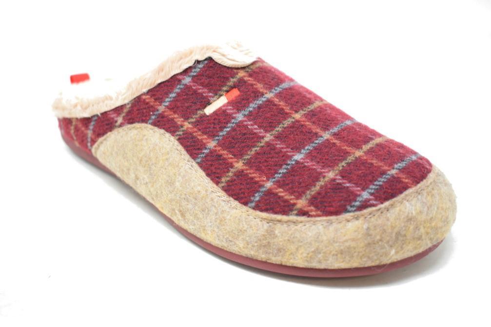 Zapatillas de casa Cabrera 3624 en burdeos para hombre