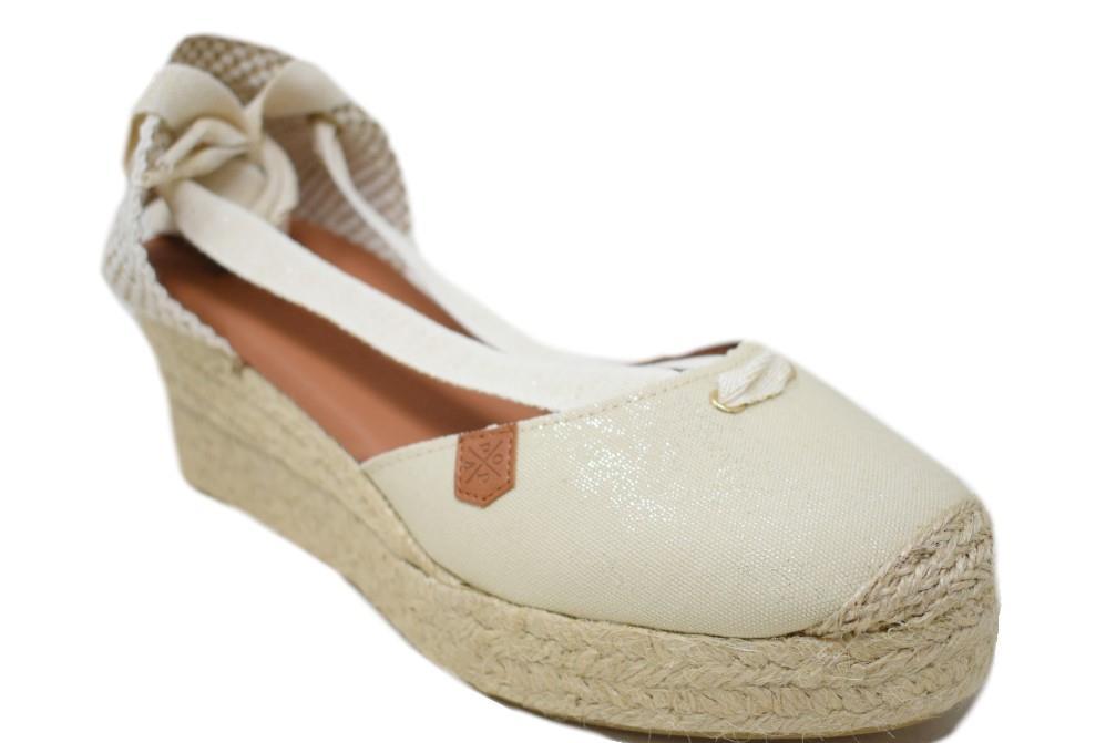 Valencianas de esparto Popa Kleonor en beige para mujer