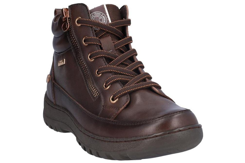 Botines de piel Coronel Tapiocca T580-18 marrones para mujer resistentes al agua