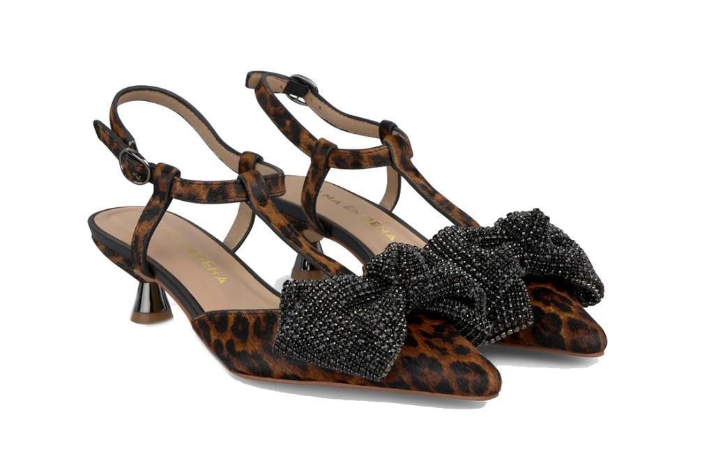 Zapatos de tacón bajo Alma en pena I250529 en animal print-Zapatos de fiesta