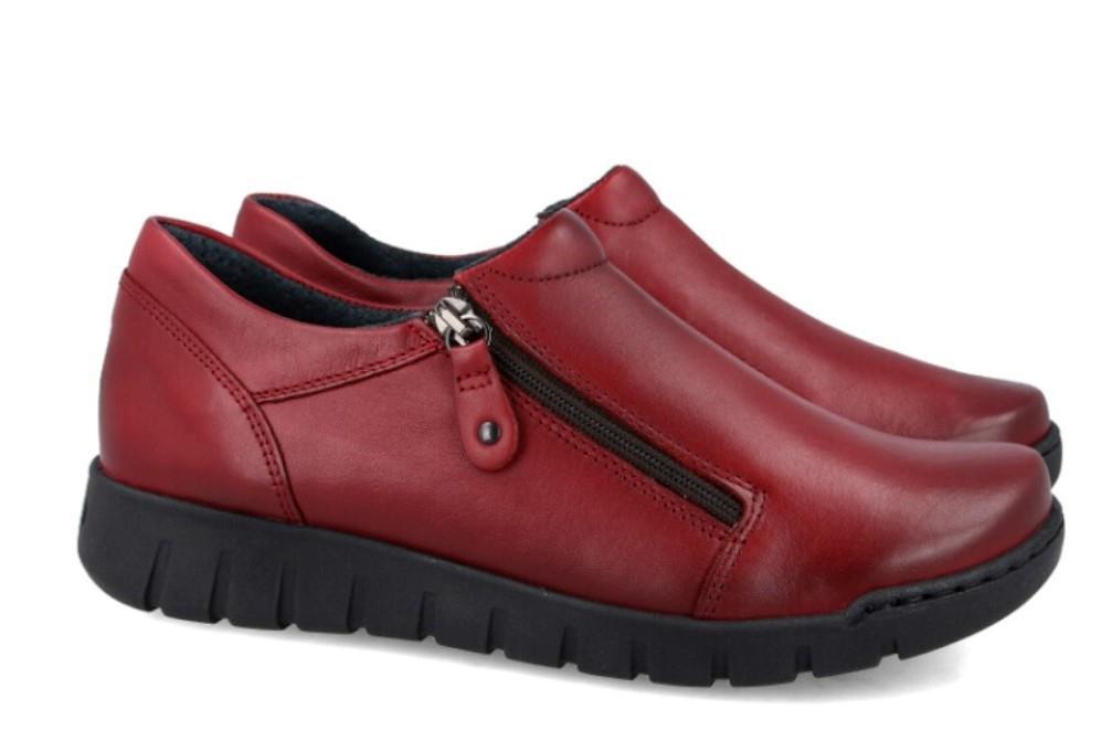 Zapatos deportivos Walk and Fly Strada 749-001 en burdeos para mujer