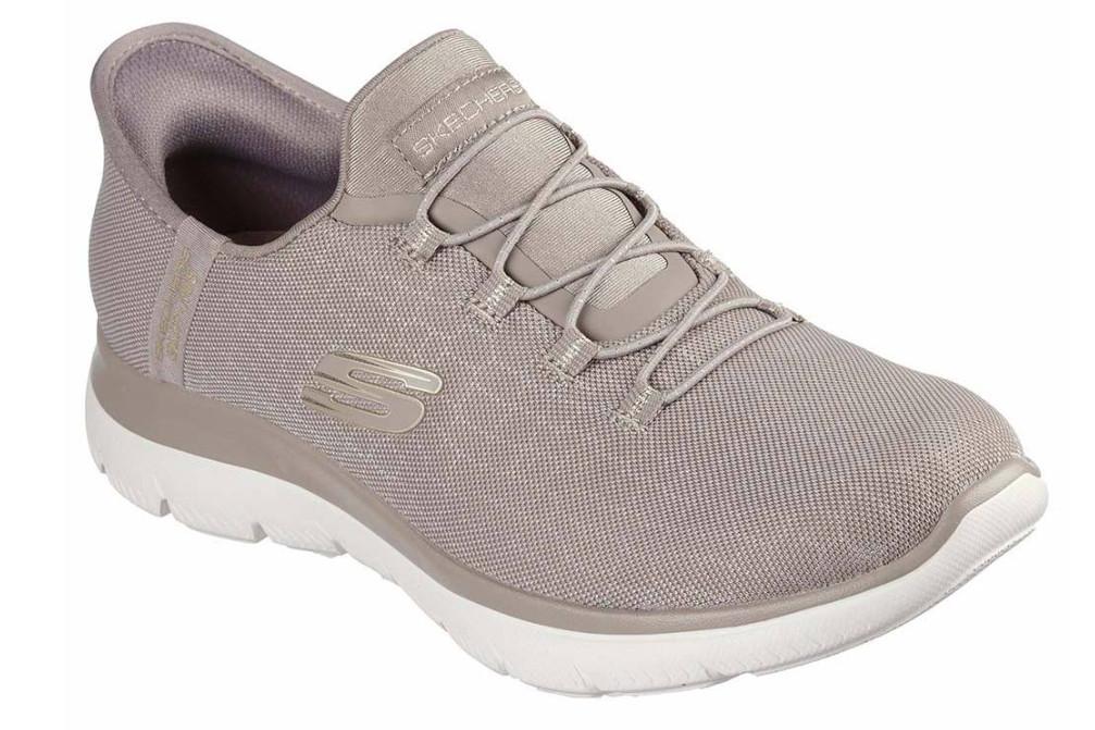 Zapatillas deportivas Skechers Slip-ins Arch Fit Summits Luxe Leopard 150128 taupe para mujer
