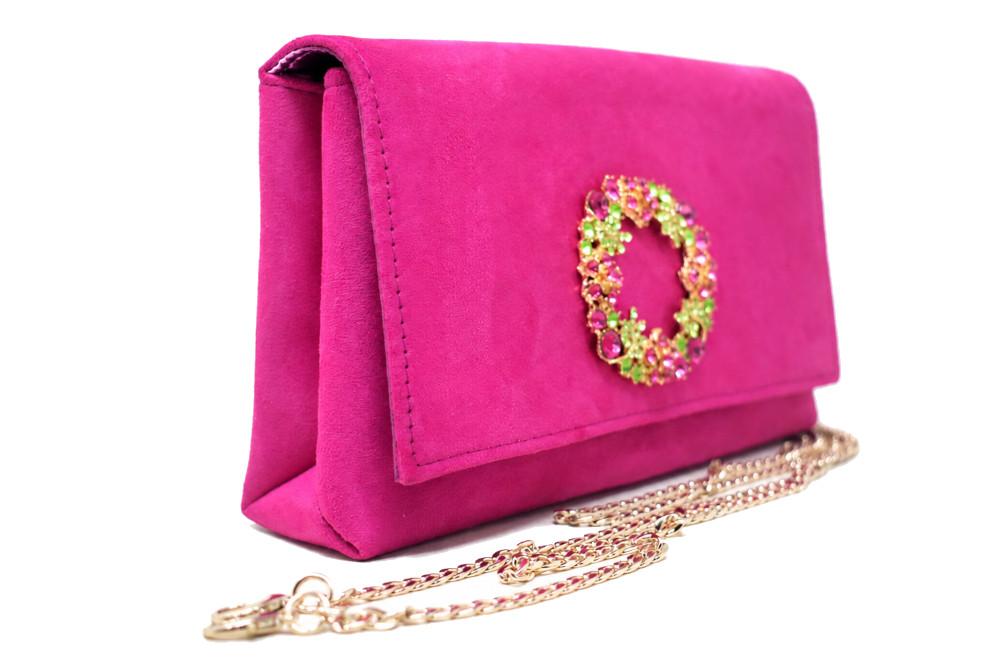 Bolso de Fiesta Menbur AMB36 Buganvilla con Pedrería y Cadena