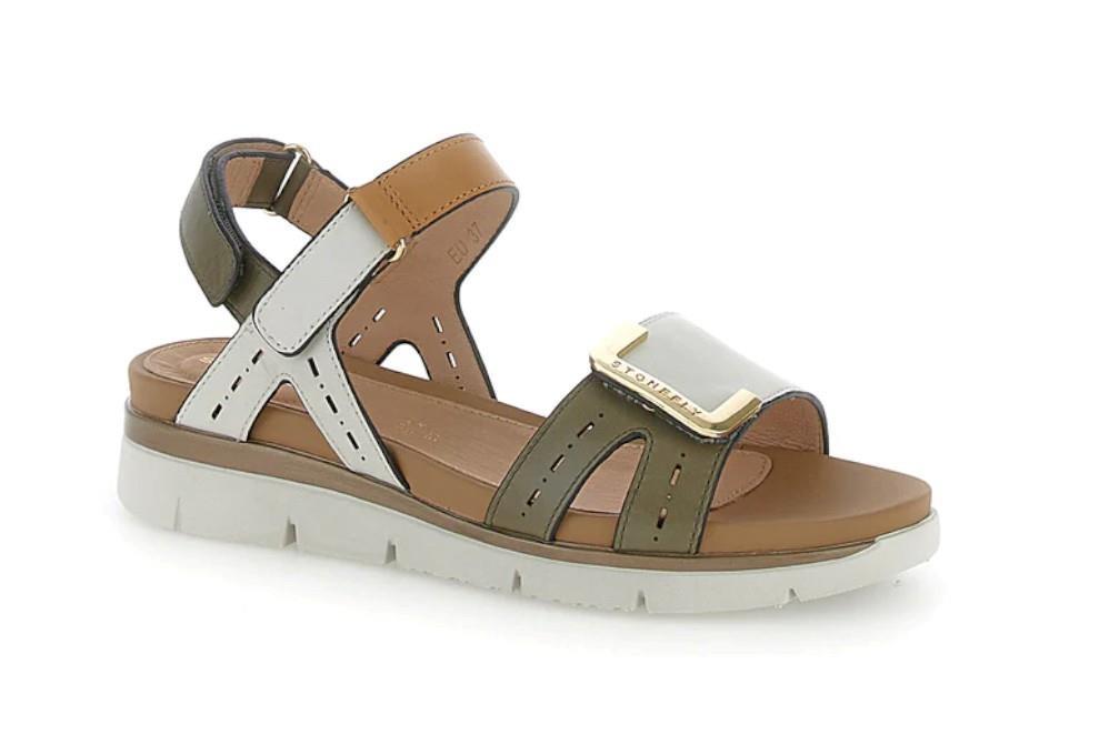 Sandalias planas Stonefly Elody 24 en verde para mujer