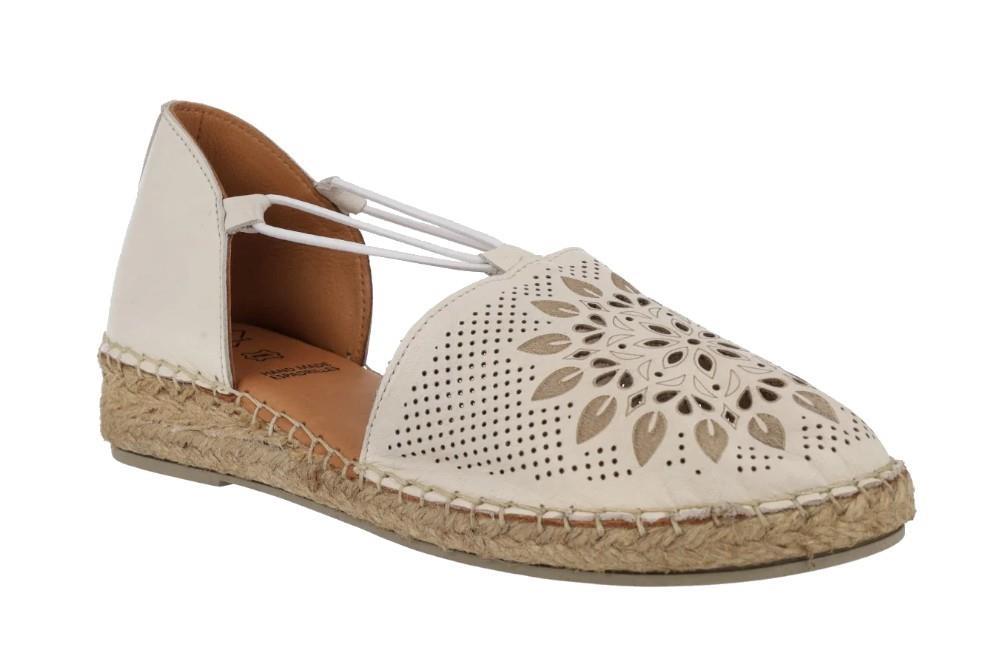 Alpargatas planas Top 3 Shoes SR25498 en blanco para mujer