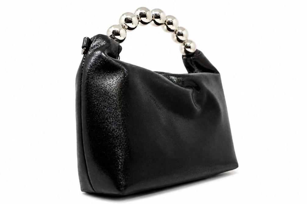 Bolso de Fiesta Negro Mujer Menbur AMB0401 con Asa Metálica