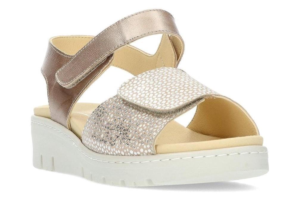 Sandalias con cuña Doctor Cutillas 36104 en beige para mujer