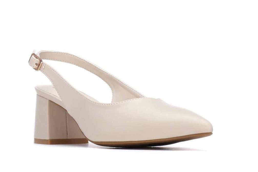 Zapatos de tacón destalonado XTI 145367 en color beige