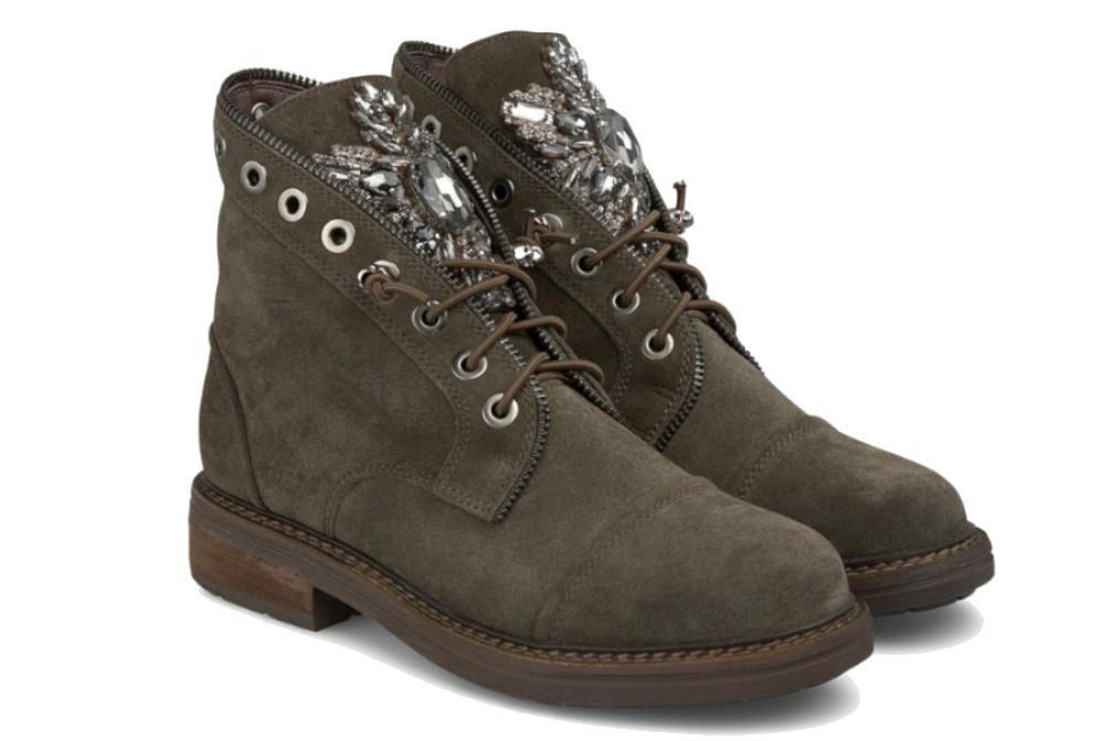 Botines Alma en Pena I240750 en kaki para mujer