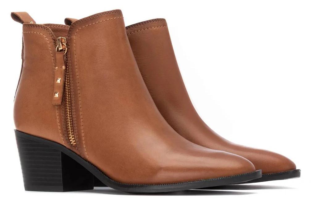 Botines de tacón Carmela 162585 en camel