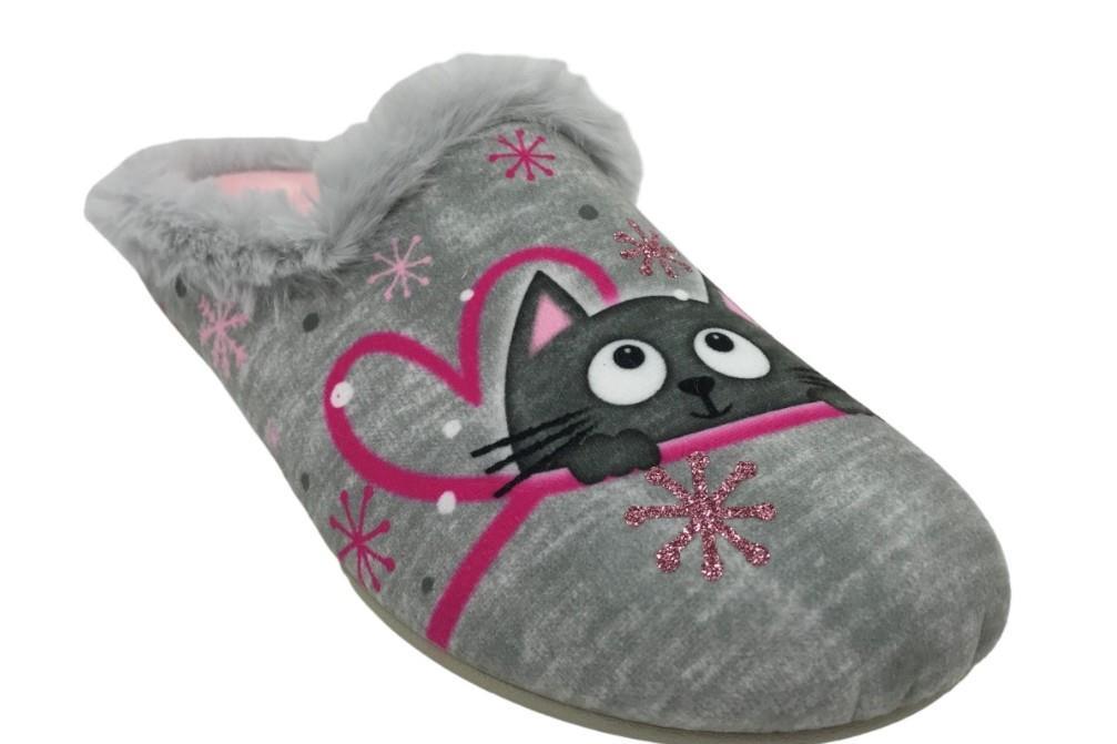 Zapatillas de casa Cabrera 3157 en gris para mujer