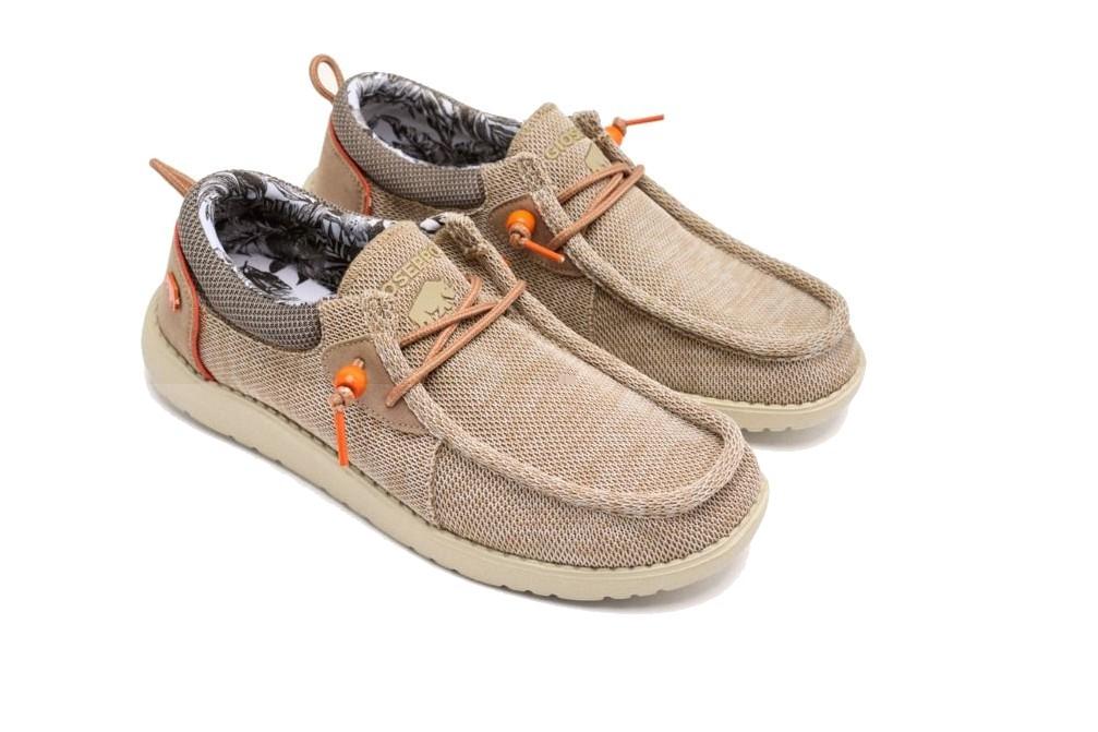 Zapatos naúticos de Lona Gioseppo WALLABEE TREILLES 71661 en beige