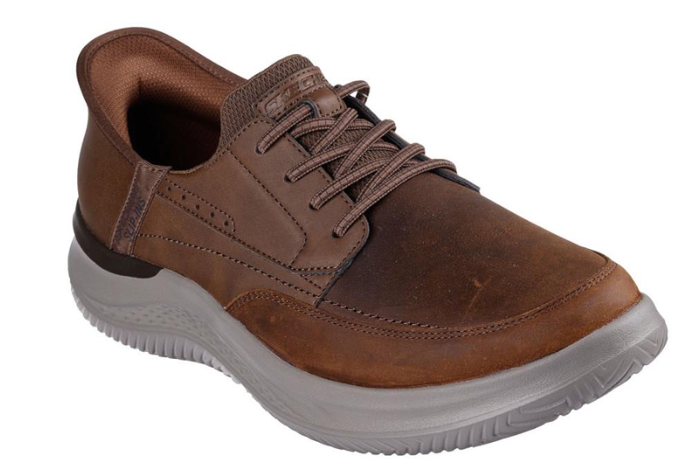 Zapatos deportivos Skechers Slip-ins Relaxed Fit Hasting Rory 205211 marrones para hombre