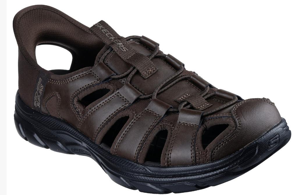 Sandalias Skechers Slip-Ins Revolted Vartan 205182 Marrón Hombre | Cómodas, Ligeras y Fáciles de Calzar