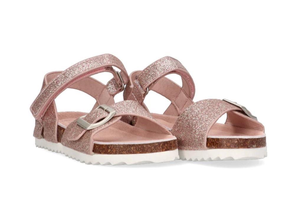 Sandalias planas bio Etika BELICHE en rosa para niña