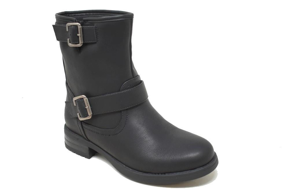 Botin biker Maraval rebelle buckle en negro para mujer