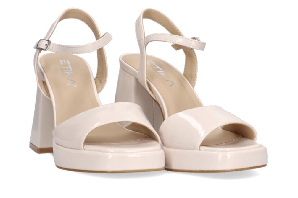 Sandalias de tacón Etila BETLEM 90006 en beige para mujer