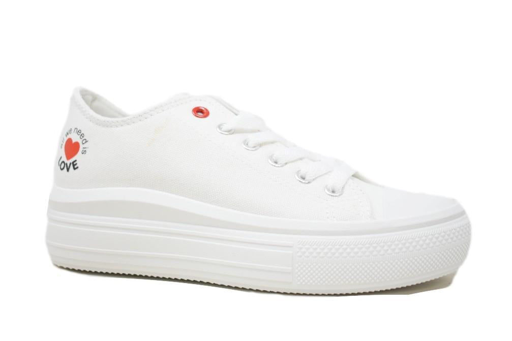Zapatillas de lona en blanco para mujer