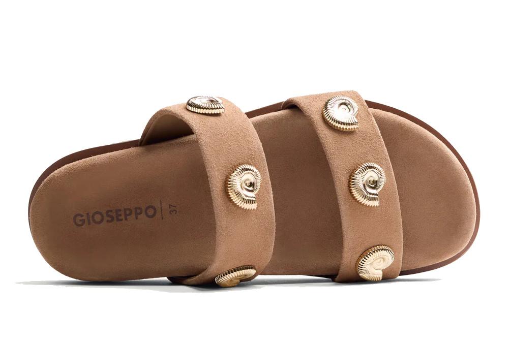 Sandalias Bio Gioseppo Neshkoro 79035 en cuero de Piel con Abalorios para Mujer