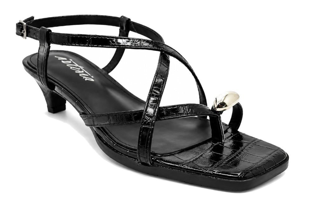 Sandalia de tacón bedio ISTERIA 1094 Negro para mujer | Elegancia y Comodidad para el Día a Día