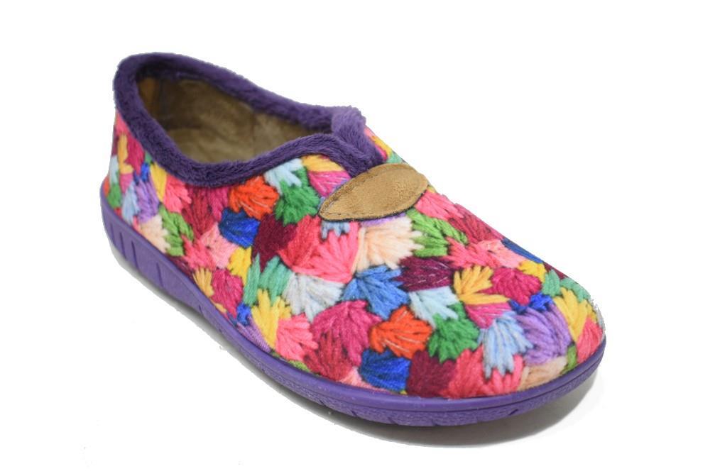 Zapatillas de casa Calusa 953 en morado para mujer